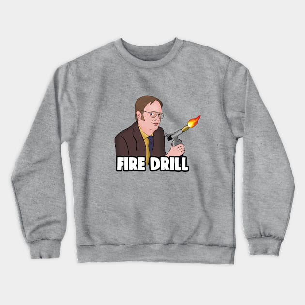 The Office Memes: Dwight Fire Drill Crewneck Sweatshirt by Barnyardy